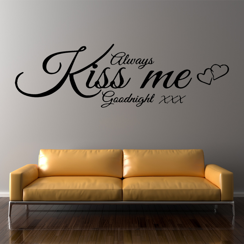 Interior Design Concept - Wall Decal Quote 항상 나에게 굿나잇