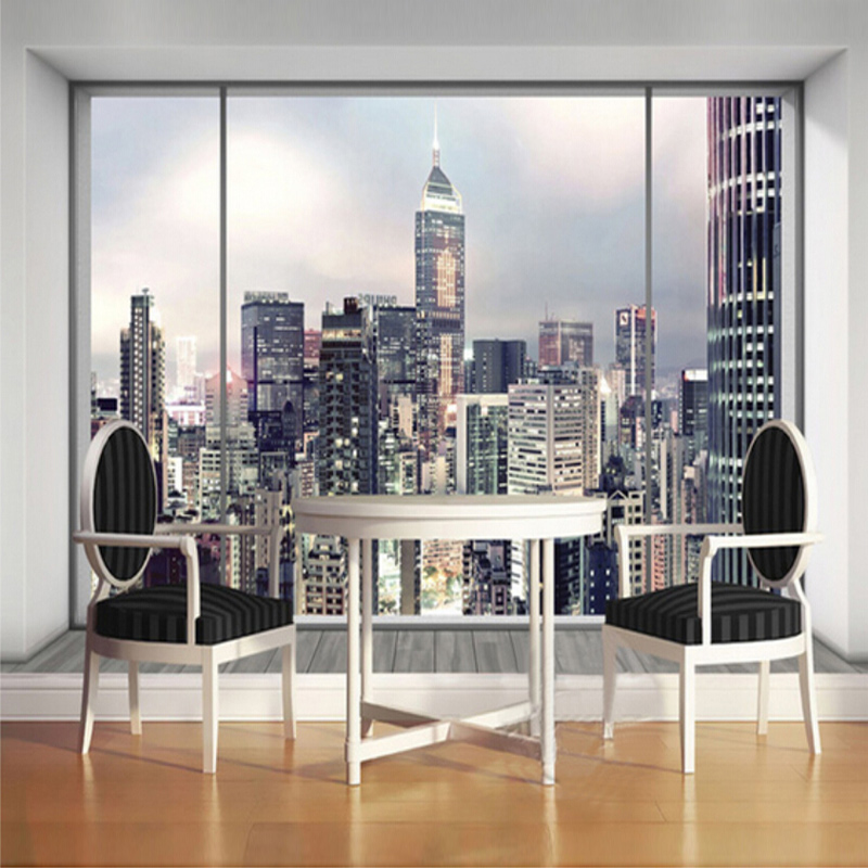 뉴욕 일출 3D 창 도시 풍경 사용자 정의 벽화 벽 예 - Interior Design York 리뷰 및 가격