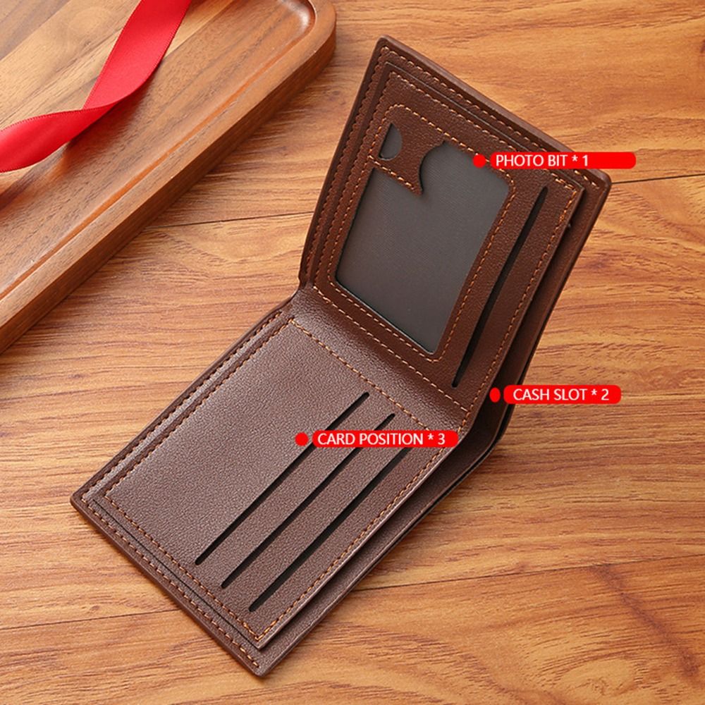 패션 디자인 PU 가죽 남성용 짧은 지갑 대용량 통풍  - Interior Design Id 리뷰 및 가격