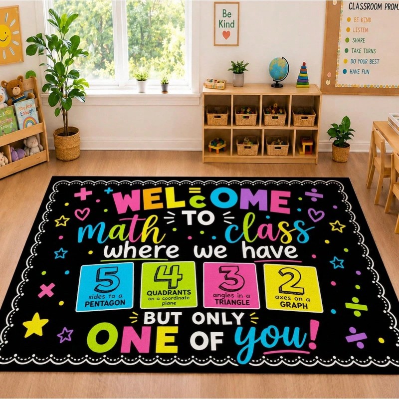 교실용 수학 패턴 러그, 교육용 테마 카펫, 현대적인  - Interior Design Education 리뷰 및 가격
