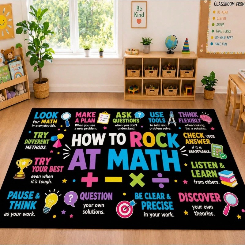 교실용 수학 패턴 러그, 교육용 테마 카펫, 현대적인  - Interior Design Education 리뷰 및 가격
