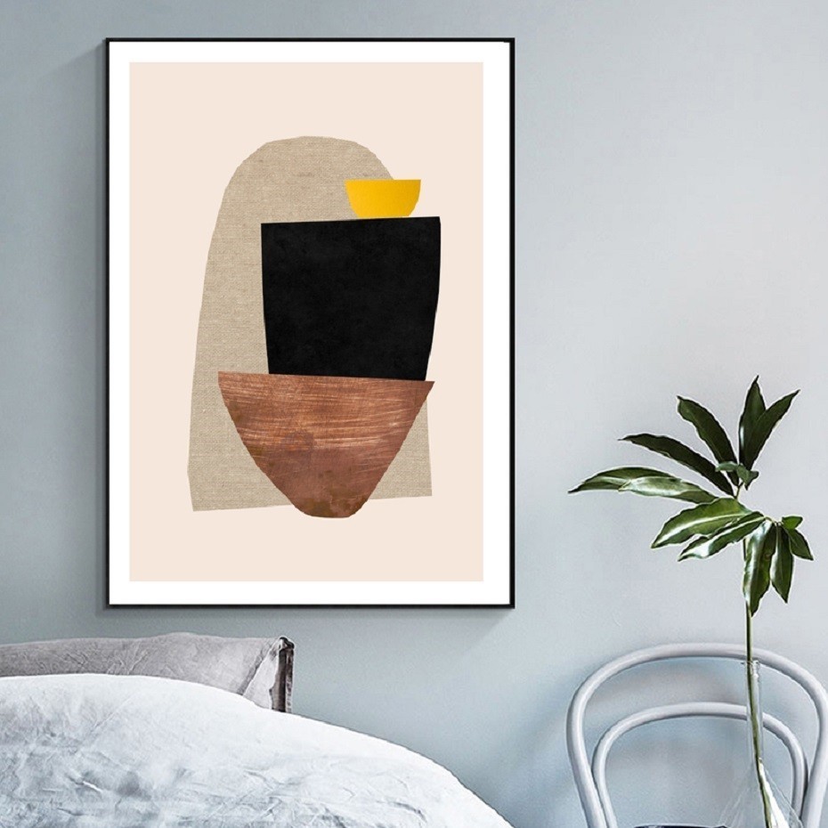 추상 스칸디나비아 포스터 인쇄 기하학적 캔버스 회화 벽 - Interior Design York 리뷰 및 가격